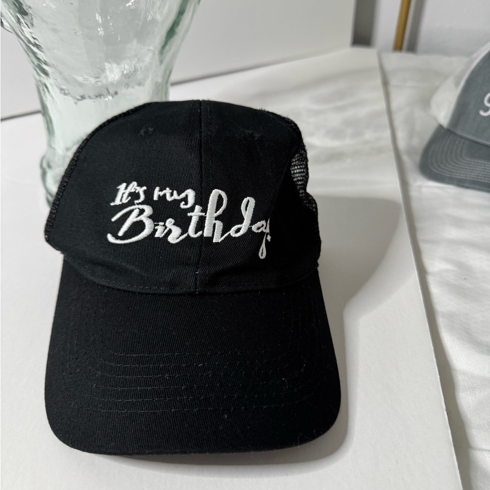 Vintage “It’s My Birthday” Baseball Cap White Embroidery
